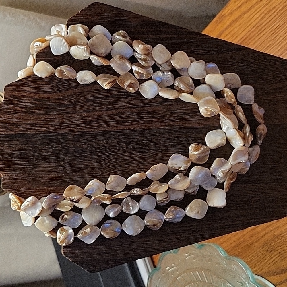 Four Strand Mother of Pearl Necklace 18"